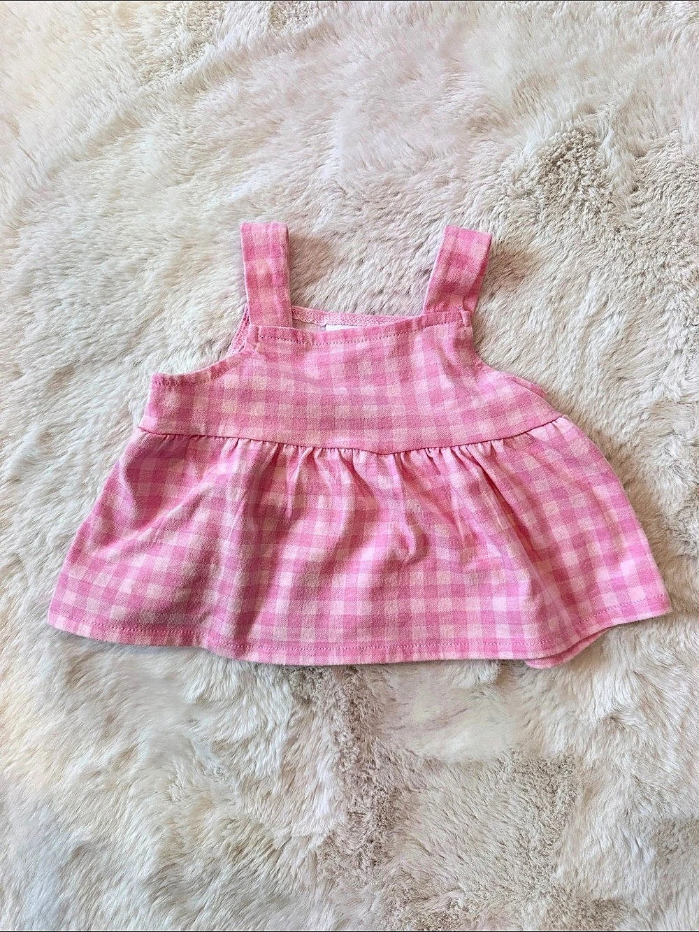 Girls Pink Gingham Dress